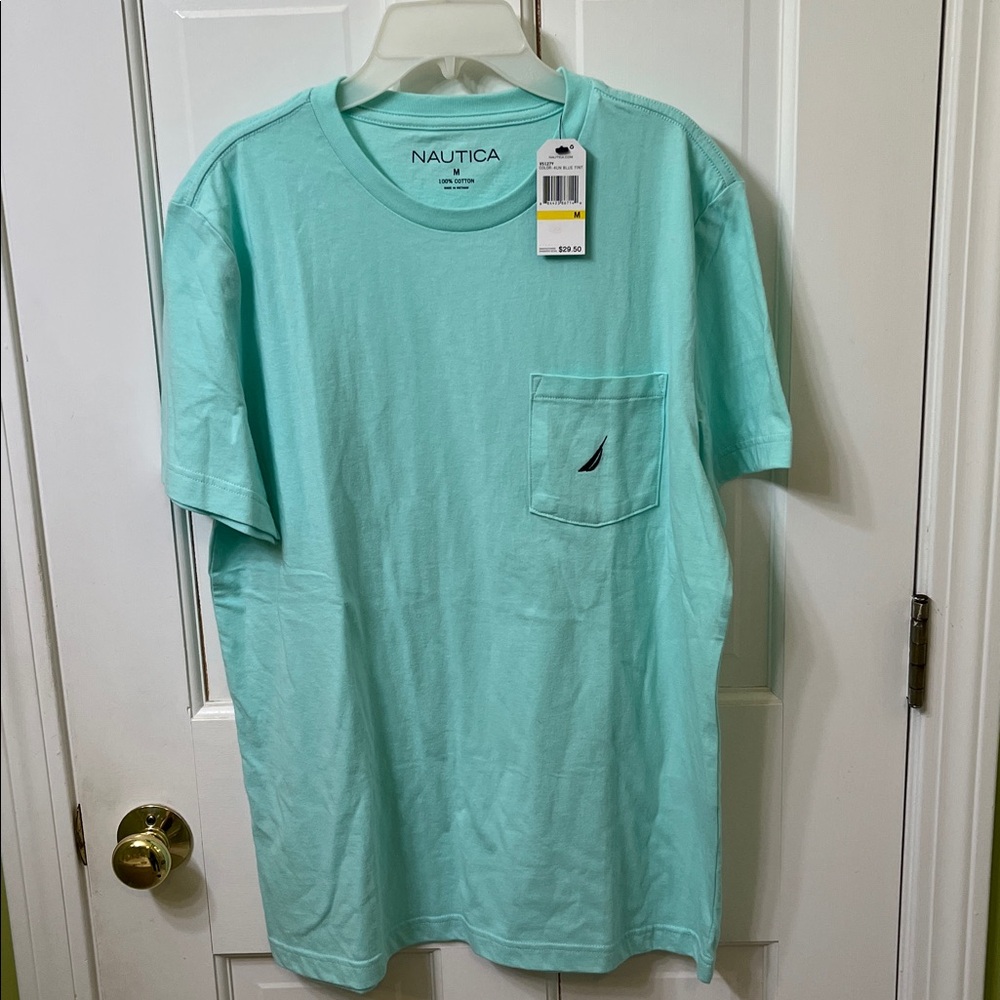 Nautica Men's Light Blue Short Sleeve Tee